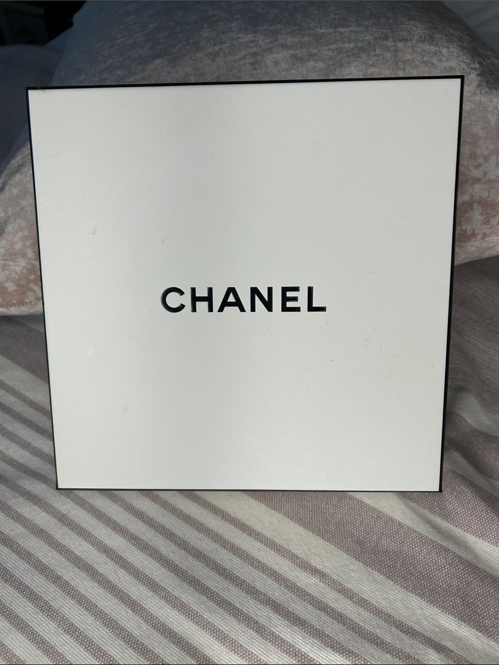 CHANEL Empty Perfume Gift Box White BlackLuxury Packaging Mademoiselle Display